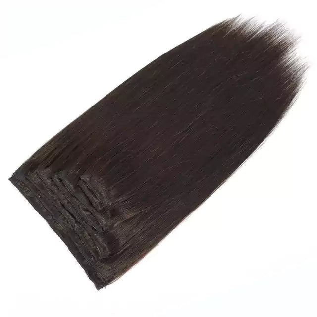 7-Piece Brazilian Natural Hair Weft Kit - Snap Clip
