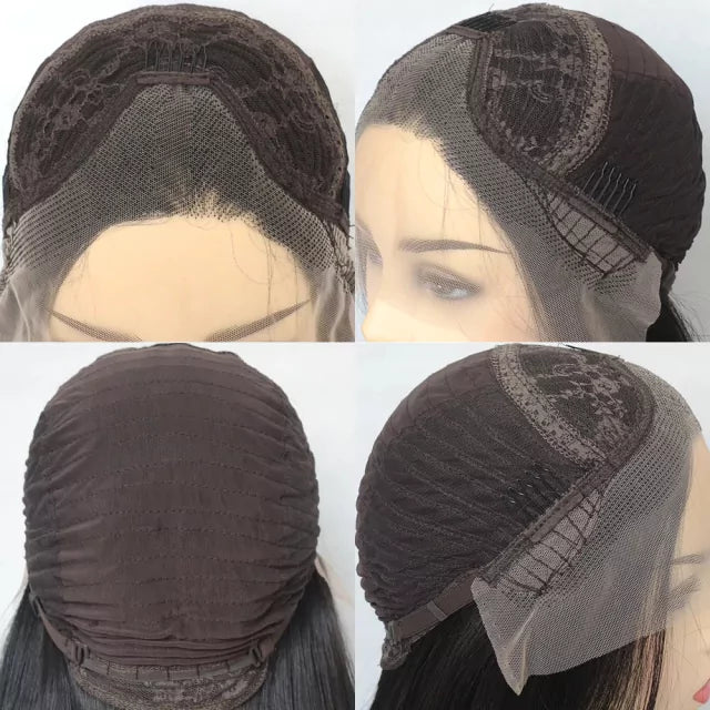 Long Humanized Fiber Lace Wig