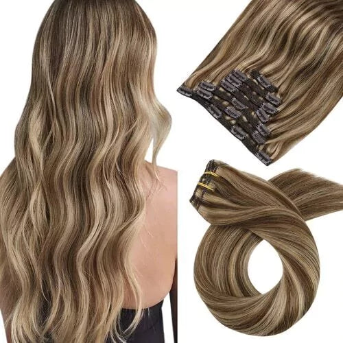 7-Piece Natural Hair Weft Kit - Snap Clip