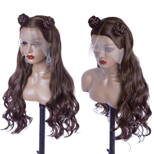 Long Humanized Fiber Lace Wig