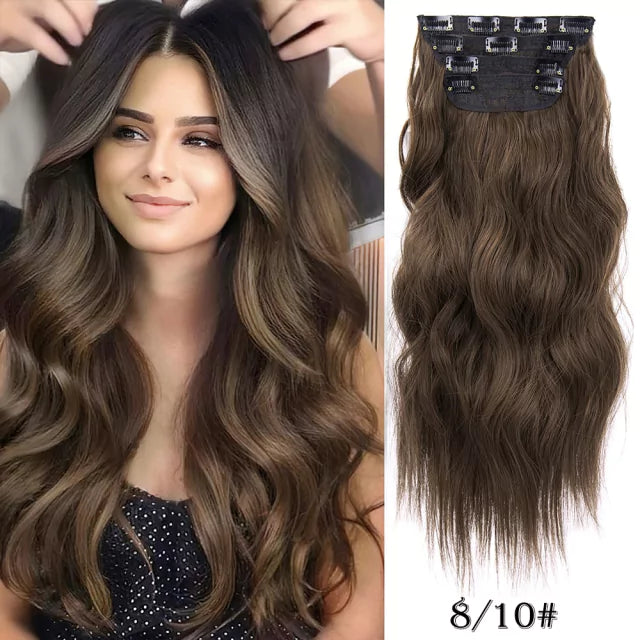 Organic Human Hair Weft Set - Snap Clip