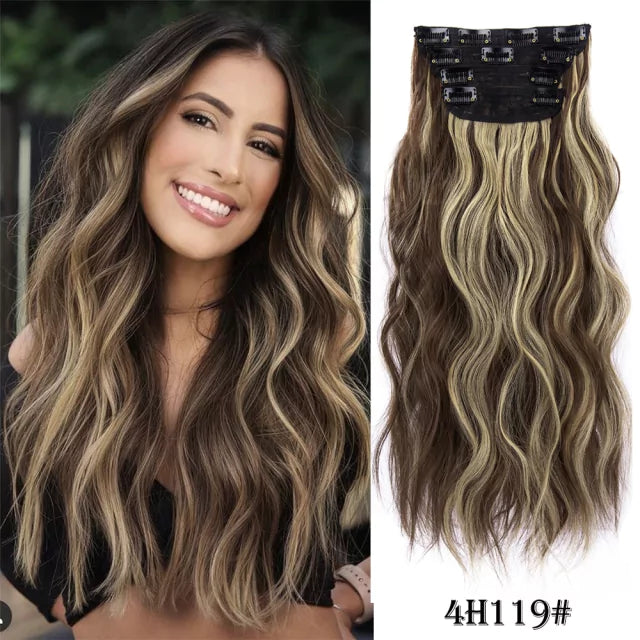 Organic Human Hair Weft Set - Snap Clip