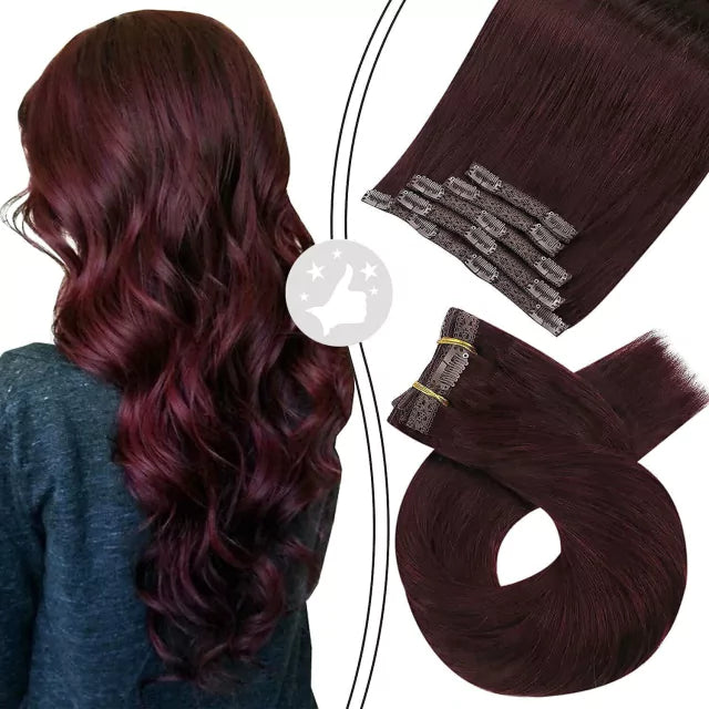 7-Piece Natural Hair Weft Kit - Snap Clip