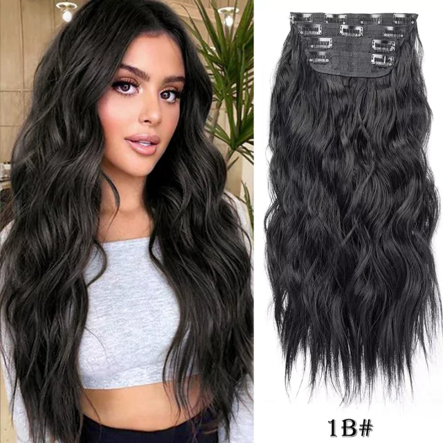 Organic Human Hair Weft Set - Snap Clip