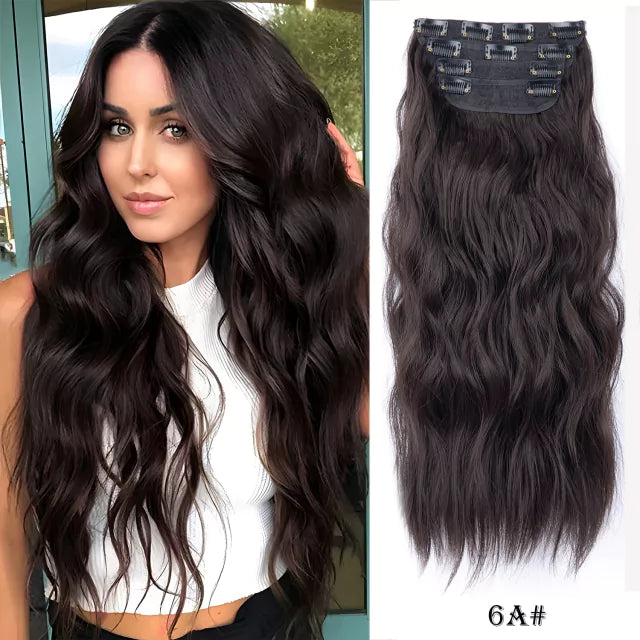 Organic Human Hair Weft Set - Snap Clip