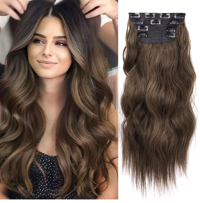 Organic Human Hair Weft Set - Snap Clip