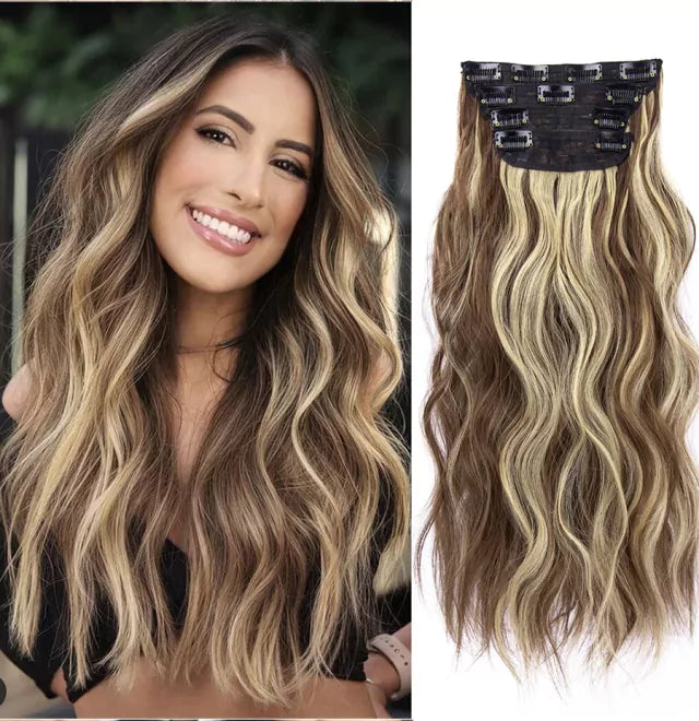 Organic Human Hair Weft Set - Snap Clip