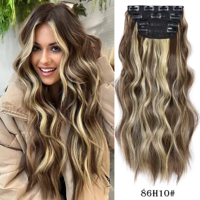 Organic Human Hair Weft Set - Snap Clip