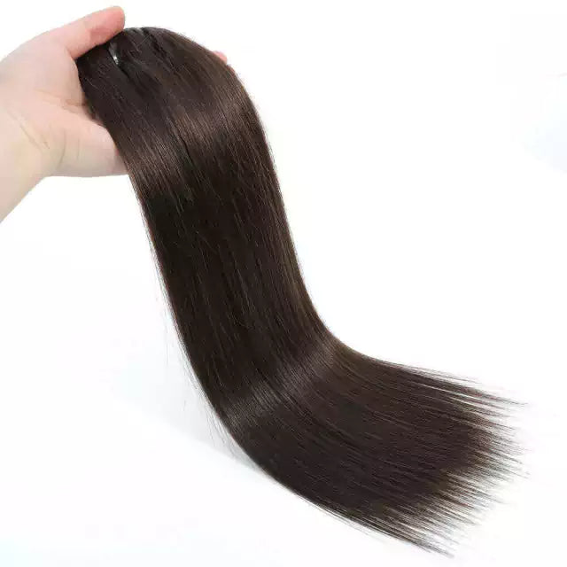 7-Piece Brazilian Natural Hair Weft Kit - Snap Clip