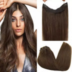 Tic-Tac Snap Clip Topper with Invisible Wire - Natural Human Hair