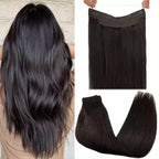Tic-Tac Snap Clip Topper with Invisible Wire - Natural Human Hair