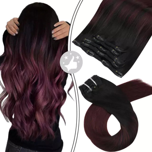 7-Piece Natural Hair Weft Kit - Snap Clip