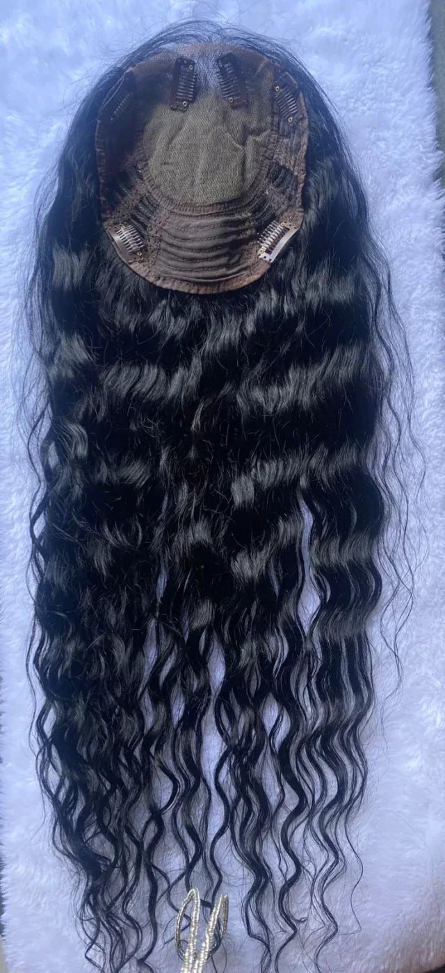 Human Hair Topper - Lace Base