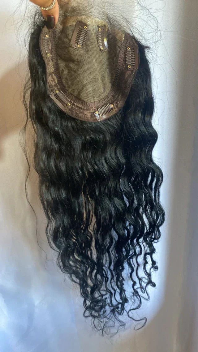 Human Hair Topper - Lace Base