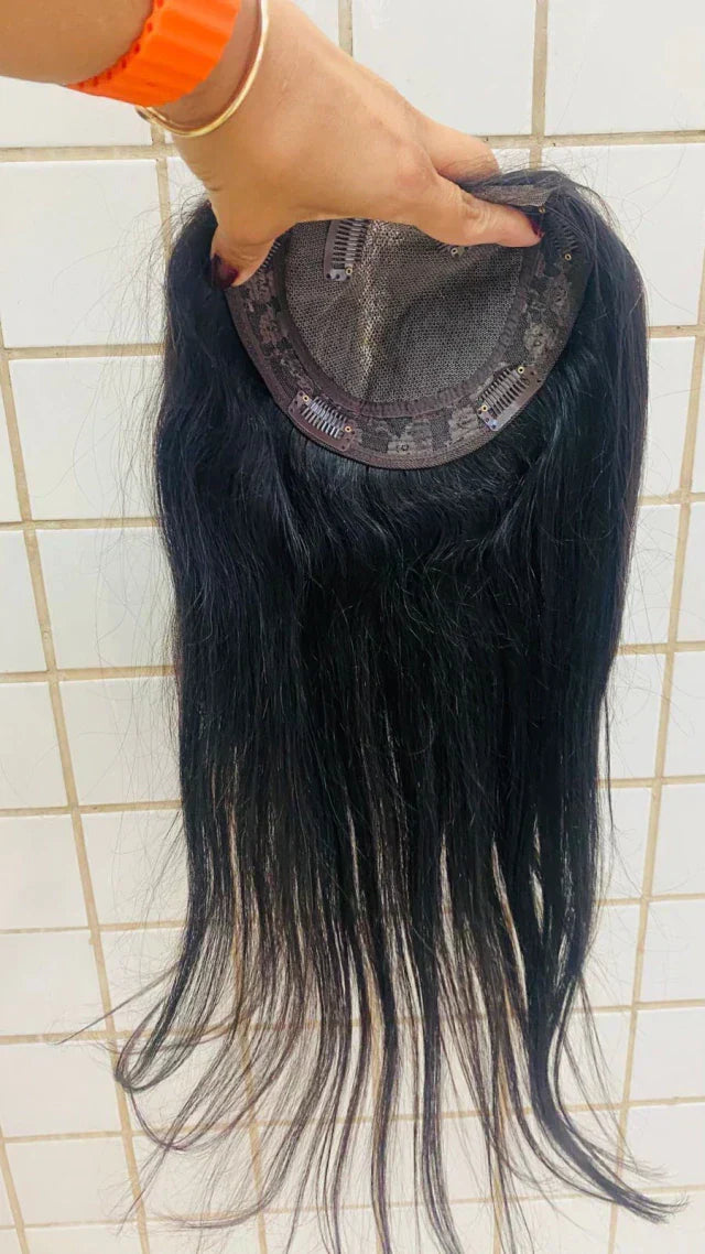 Human Hair Topper - Lace Base