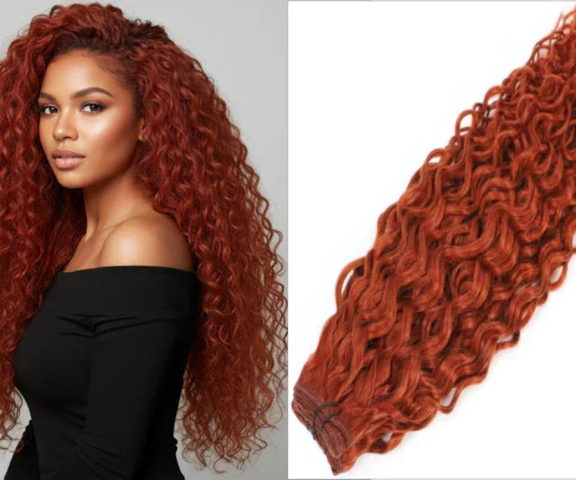 Curly Natural Hair Weft Set - Snap Clip