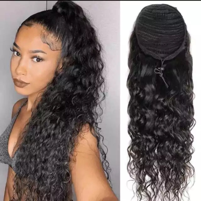 Organic Curly Ponytail - 65cm with Elastic