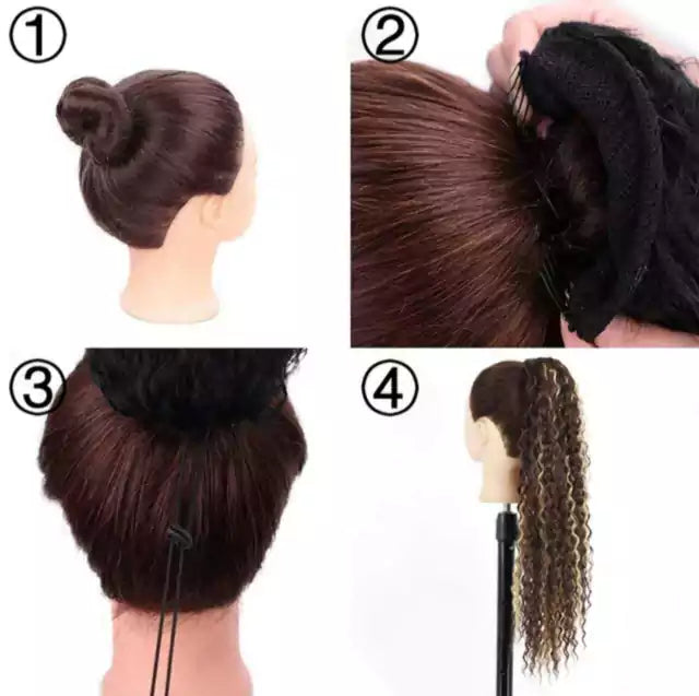 Organic Curly Ponytail - 65cm with Elastic