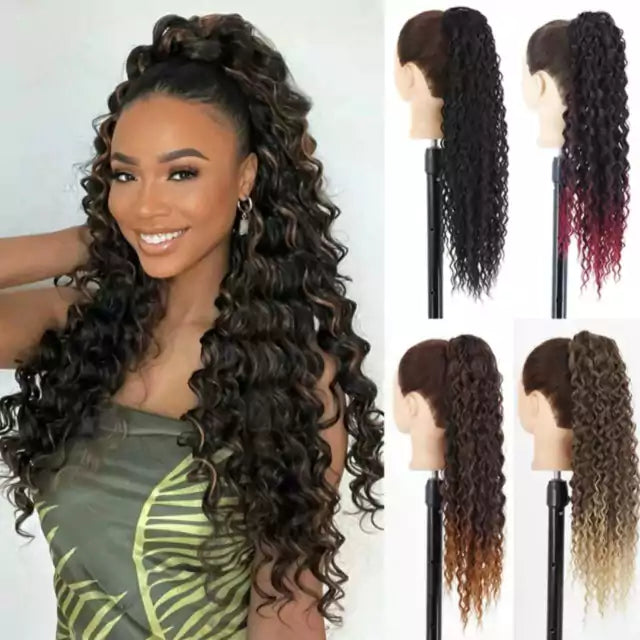 Organic Curly Ponytail - 65cm with Elastic