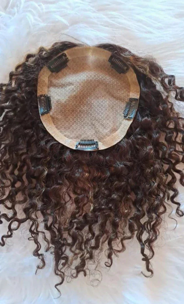 Curly Human Hair Topper - Custom
