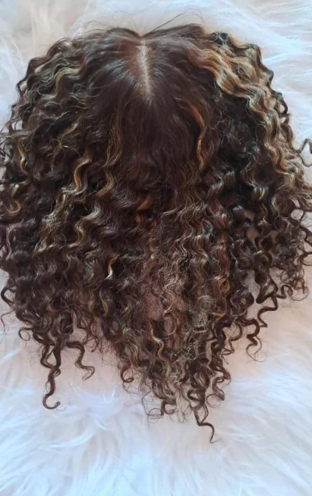Curly Human Hair Topper - Custom