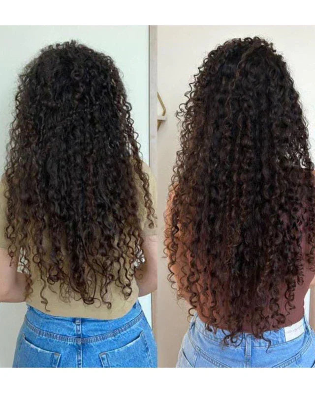 Curly Human Hair Topper - Free Part, Silk Base