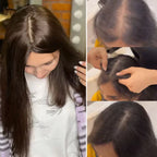 Human Hair Topper without Fringe - Silk Base