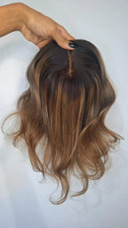 Blonde Human Hair Topper - Silk Base