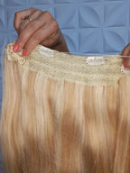 Tic-Tac Snap Clip Topper with Invisible Wire - Natural Human Hair