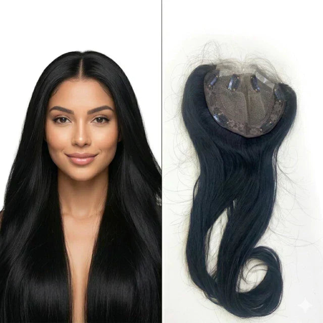 Human Hair Topper - Lace Base