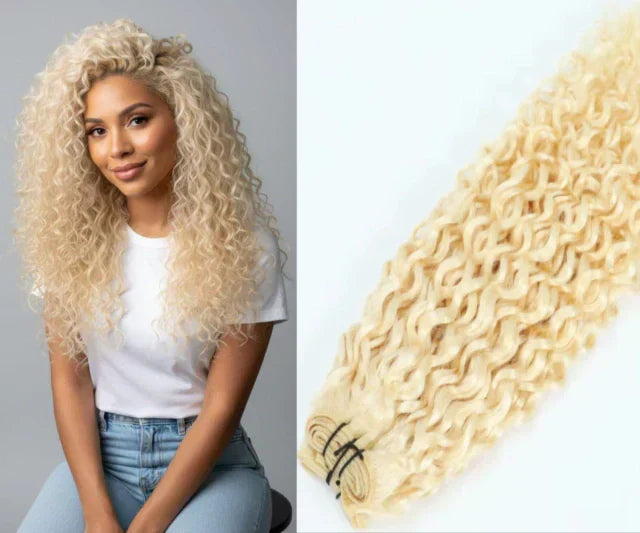 Curly Natural Hair Weft Set - Snap Clip